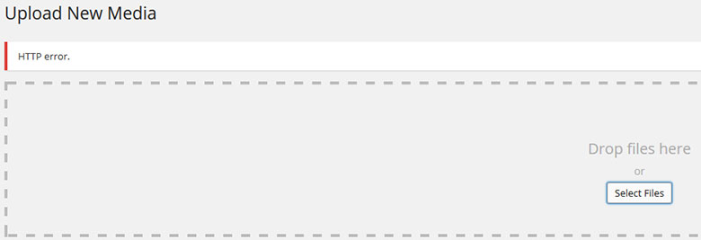 Http error when uploading images to WordPress