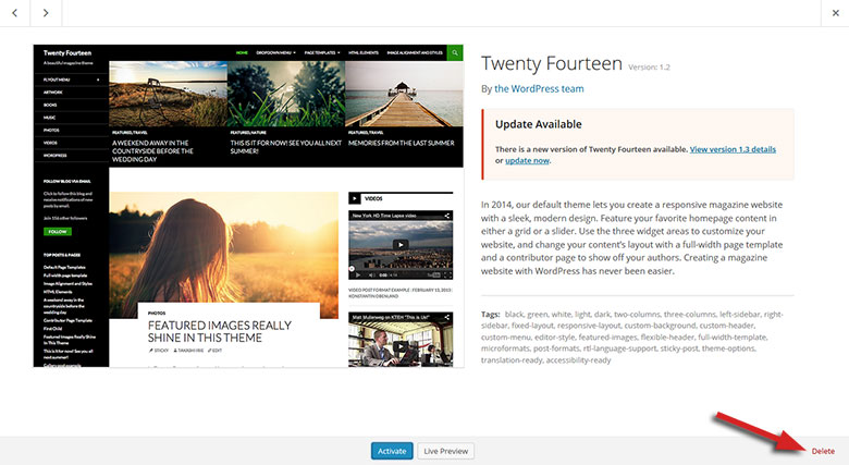 delete-theme-in-wordpress