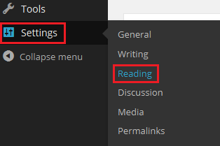 wordpress-reading-settings