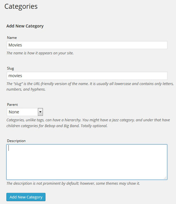 how to add categories in wordpress