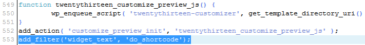enable shortcodes in wordpress widgets