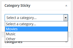 wordpress sticky posts per category