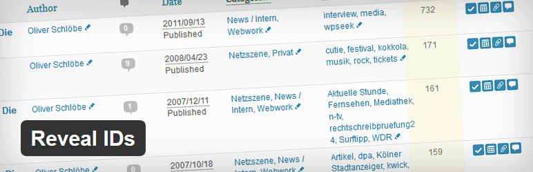 Reveal IDs WordPress plugin