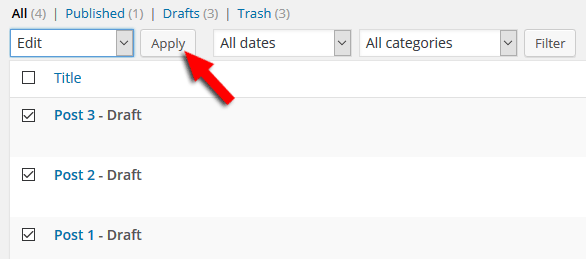 Bulk Edit posts in WordPress