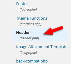 Theme header.php