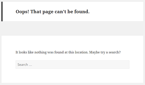 Page not found