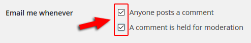 disable comment notification email in wordpress