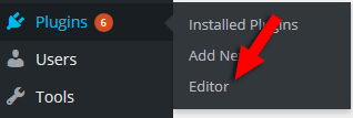 WordPress plugin editor