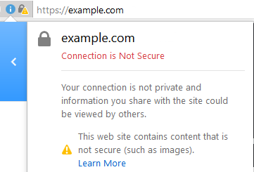 Firefox mixed content warning