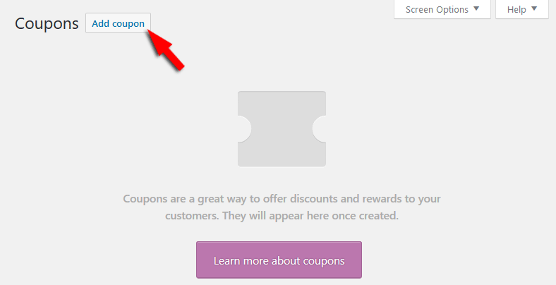 Add coupon in WooCommerce