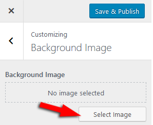 Select Background Image in WordPress