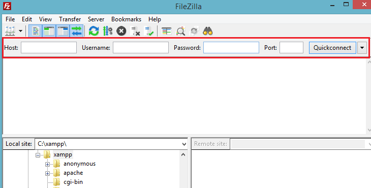 FileZilla set up