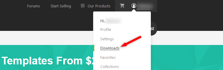 Themeforest downloads link