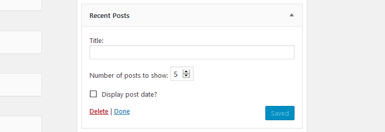 recent posts widget wordpress