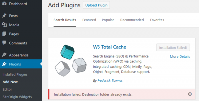 How to Fix the Destination Folder Already Exists Error in WordPress