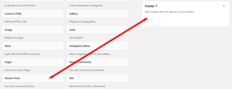 recent posts footer wordpress