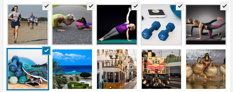 select multiple images in wordpress