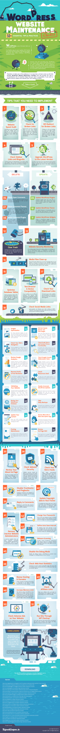 50+ WordPress Maintenance Tasks For Beginners [Infographic] - ThemeSkills