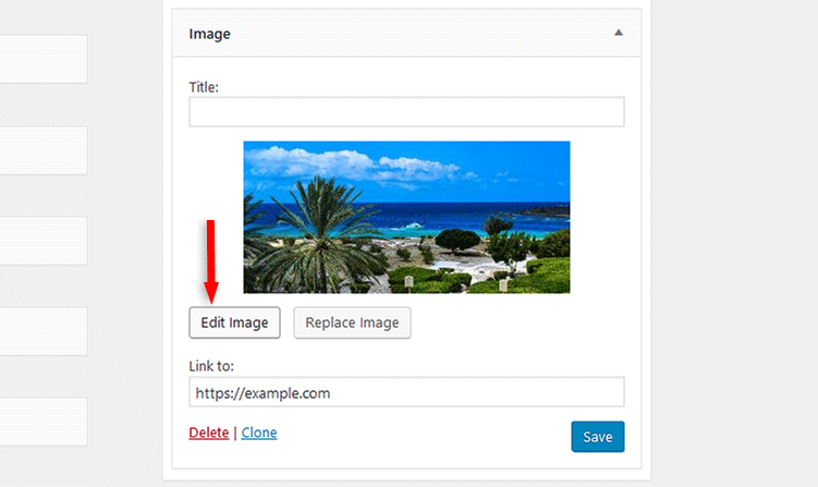 edit wordpress image widget