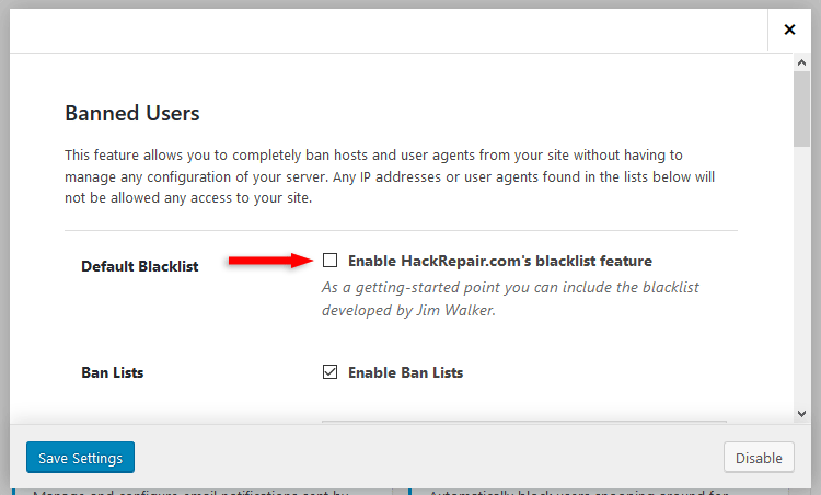 enable hackrepair.com blacklist