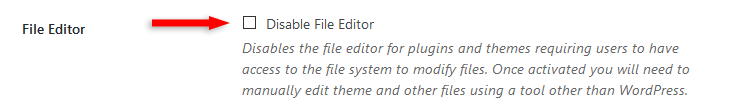 ithemes security disable WordPress file editor