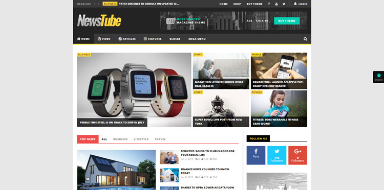 newstube wordpress video theme