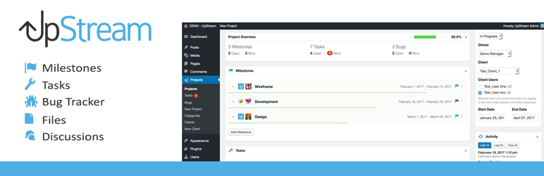 WordPress Project Management by UpStream