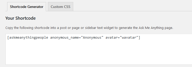 ask me anything anonymously shortcode wordpress plugin