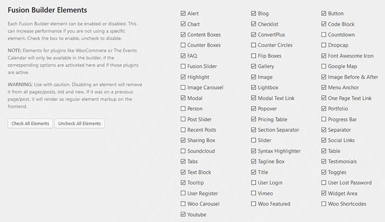 avada fusion builder elements