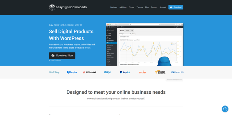 easy digital downloads ecommerce wordpress plugin