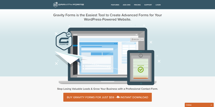 gravity forms wordpress ecommerce plugin