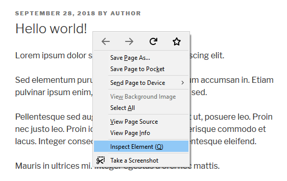 firefox inspect element