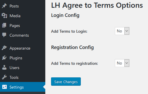 lh agree to terms options