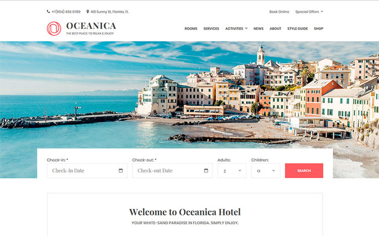 oceanica wordpress travel theme