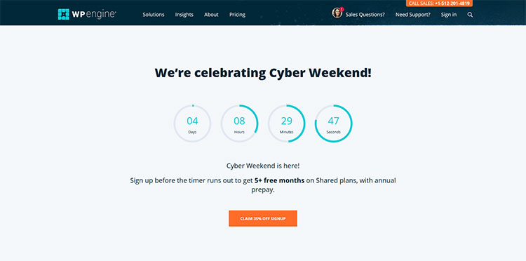 wp engine black friday and cyber monday wordpress deal