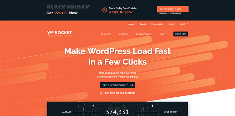 wp rocket black friday and cyber monday wordpress deal