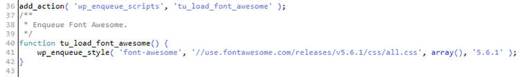 enqueue font awesome