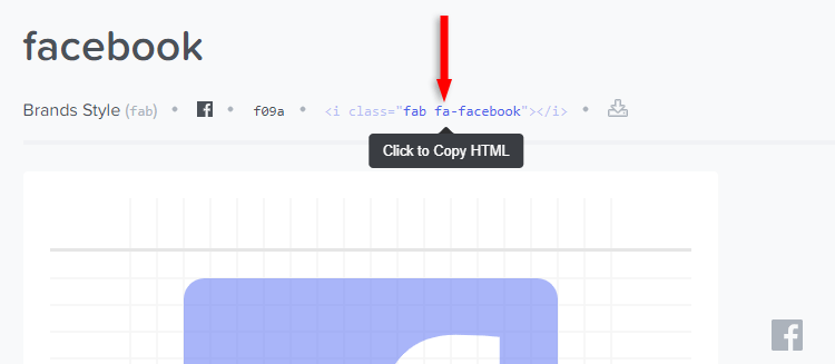 font awesome copy html code