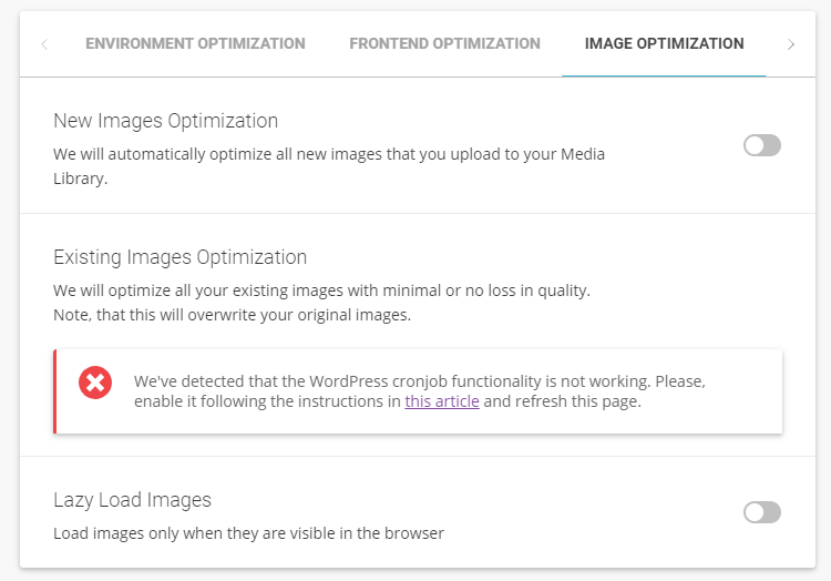 image optimization sg optimizer