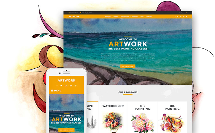 art school wordpress theme