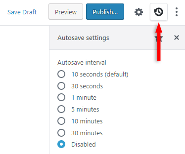 disable gutenberg autosave