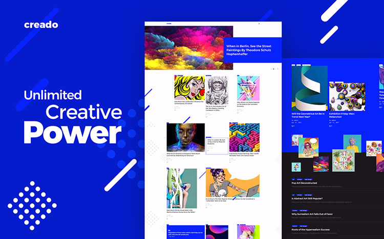 creado art wordpress theme