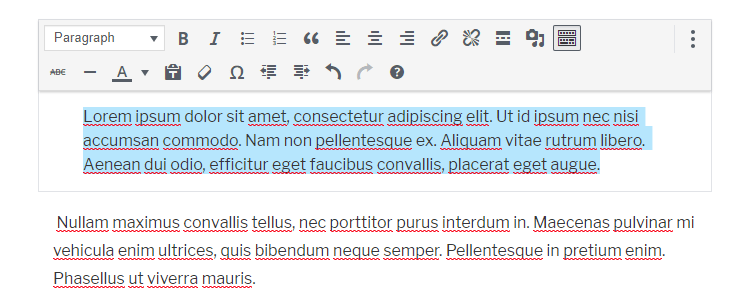 indented paragraph in wordpress gutenberg