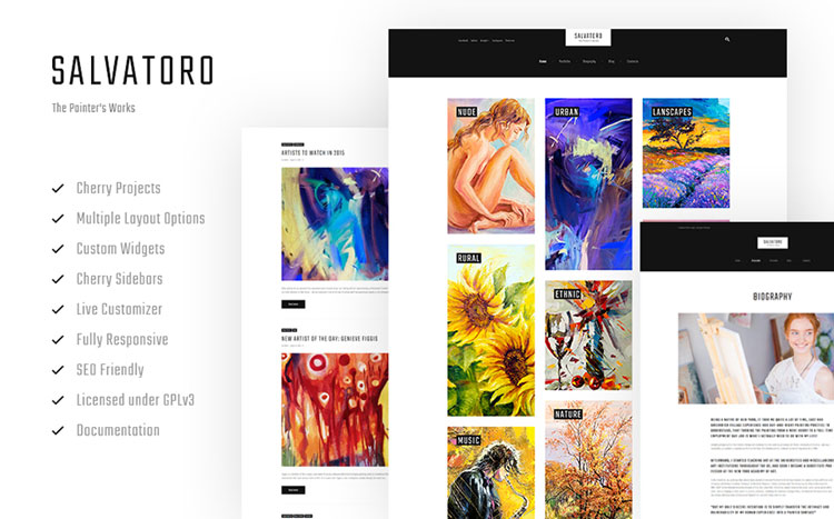 salvatoro art wordpress theme