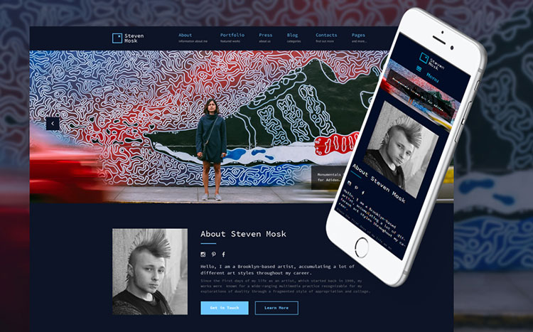 steven mosk art wordpress theme