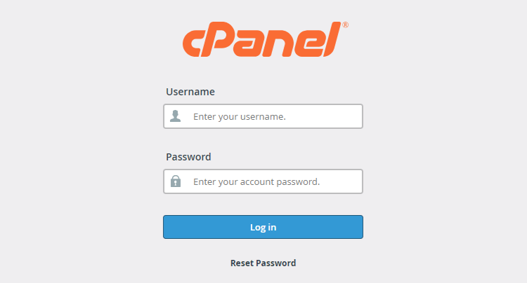 cpanel log in