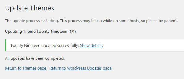 theme update wordpress