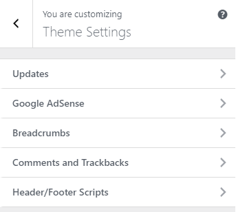 theme settings mai lifestyle pro theme