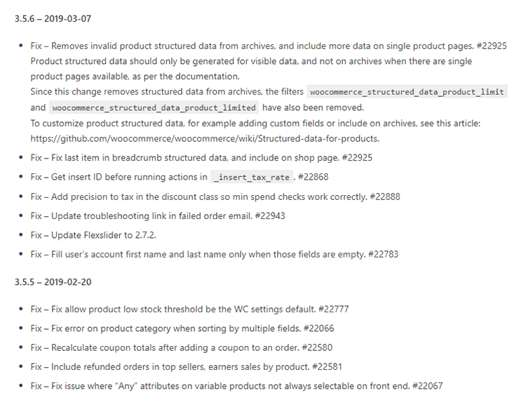 woocommerce fix updates