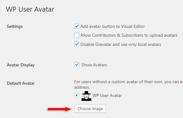 choose image as avatar